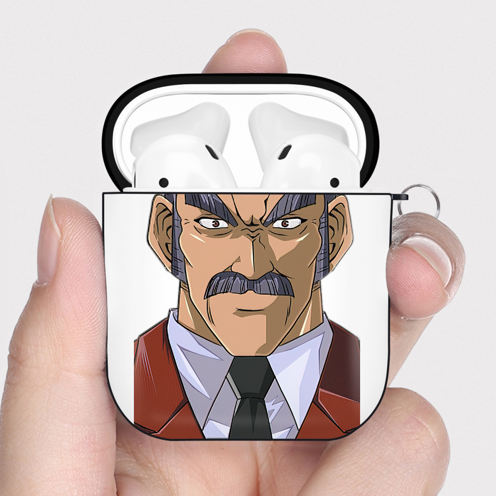 （画像用） 遊☆戯☆王 Yu-Gi-Oh! AirPods 第2世代保護ケース ハードシェル ブラック 耐衝撃・防指紋・カラビナ付き