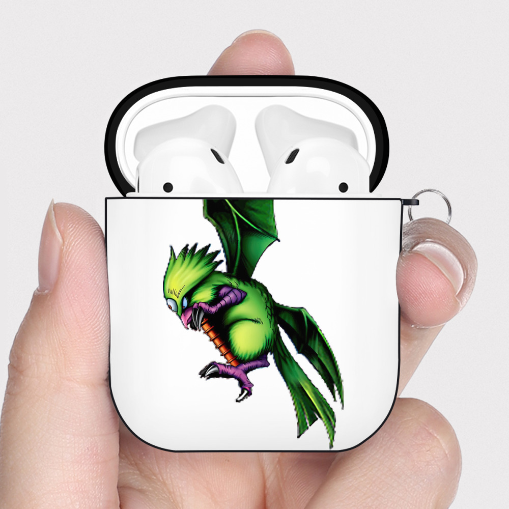 （画像用） 遊☆戯☆王 Yu-Gi-Oh! AirPods 第2世代保護ケース ハードシェル ブラック 耐衝撃・防指紋・カラビナ付き