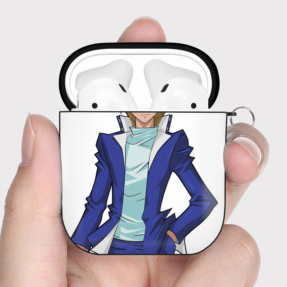 （画像用） 遊☆戯☆王 Yu-Gi-Oh! AirPods 第2世代保護ケース ハードシェル ブラック 耐衝撃・防指紋・カラビナ付き