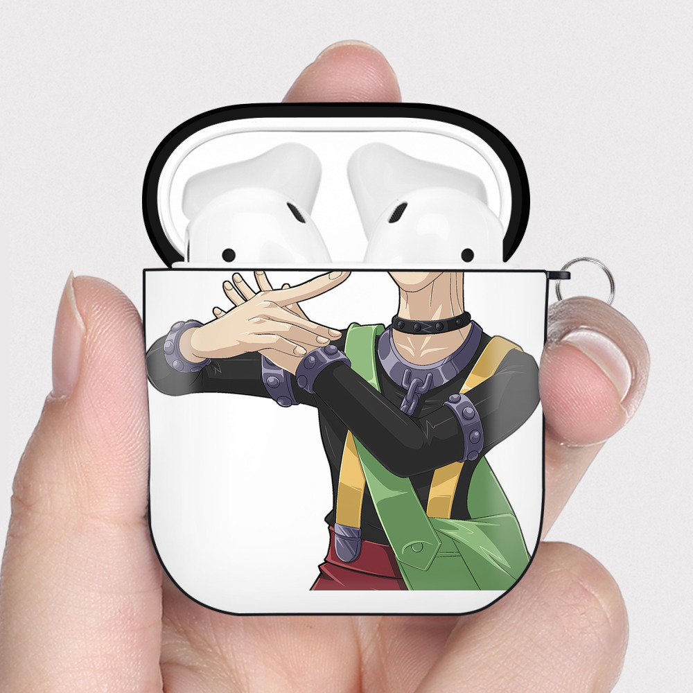 （画像用） 遊☆戯☆王 Yu-Gi-Oh! AirPods 第2世代保護ケース ハードシェル ブラック 耐衝撃・防指紋・カラビナ付き
