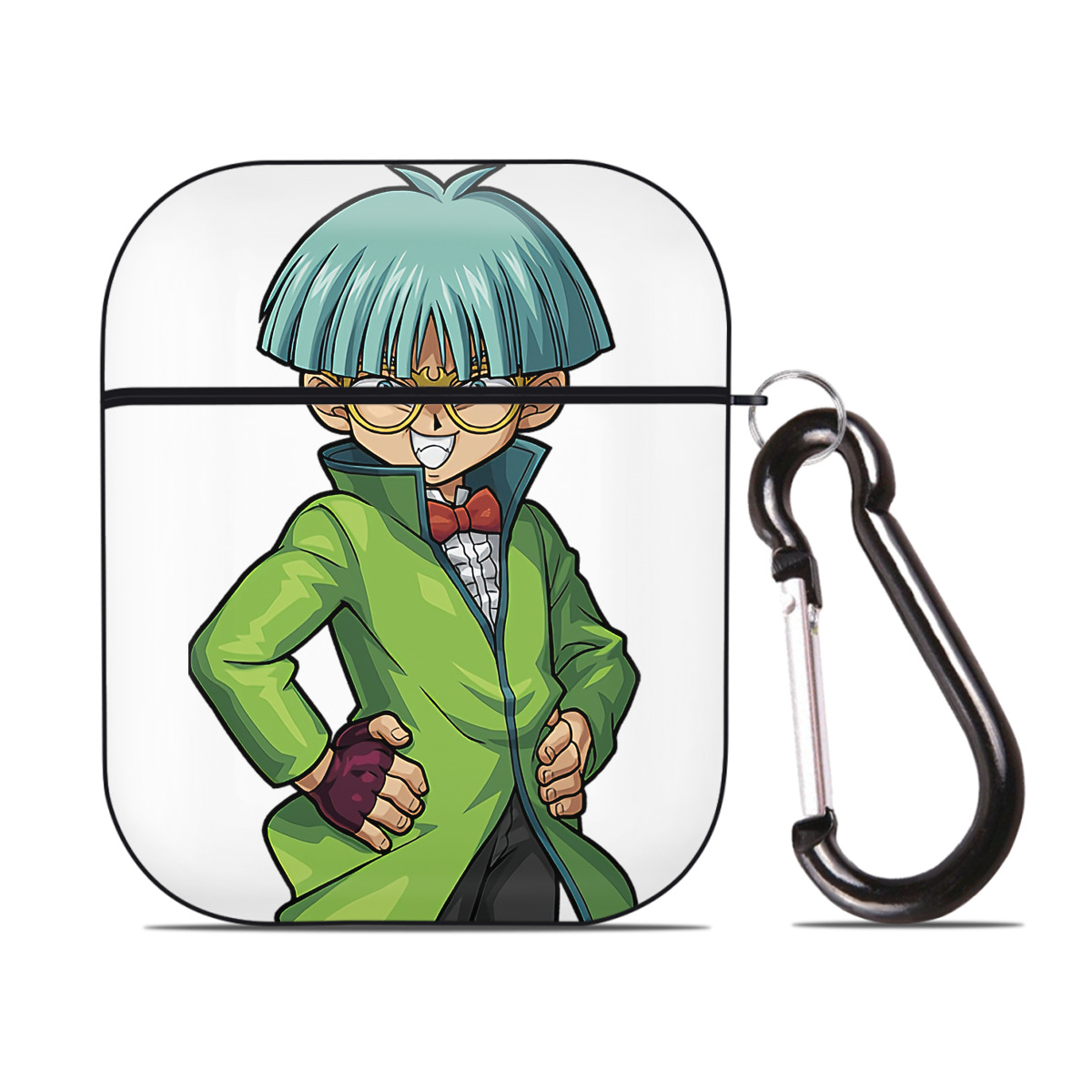 （画像用） 遊☆戯☆王 Yu-Gi-Oh! AirPods 第2世代保護ケース ハードシェル ブラック 耐衝撃・防指紋・カラビナ付き