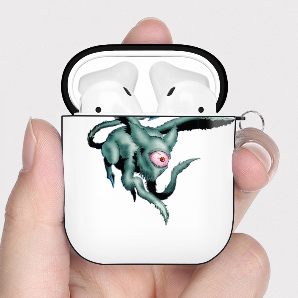 （画像用） 遊☆戯☆王 Yu-Gi-Oh! AirPods 第2世代保護ケース ハードシェル ブラック 耐衝撃・防指紋・カラビナ付き