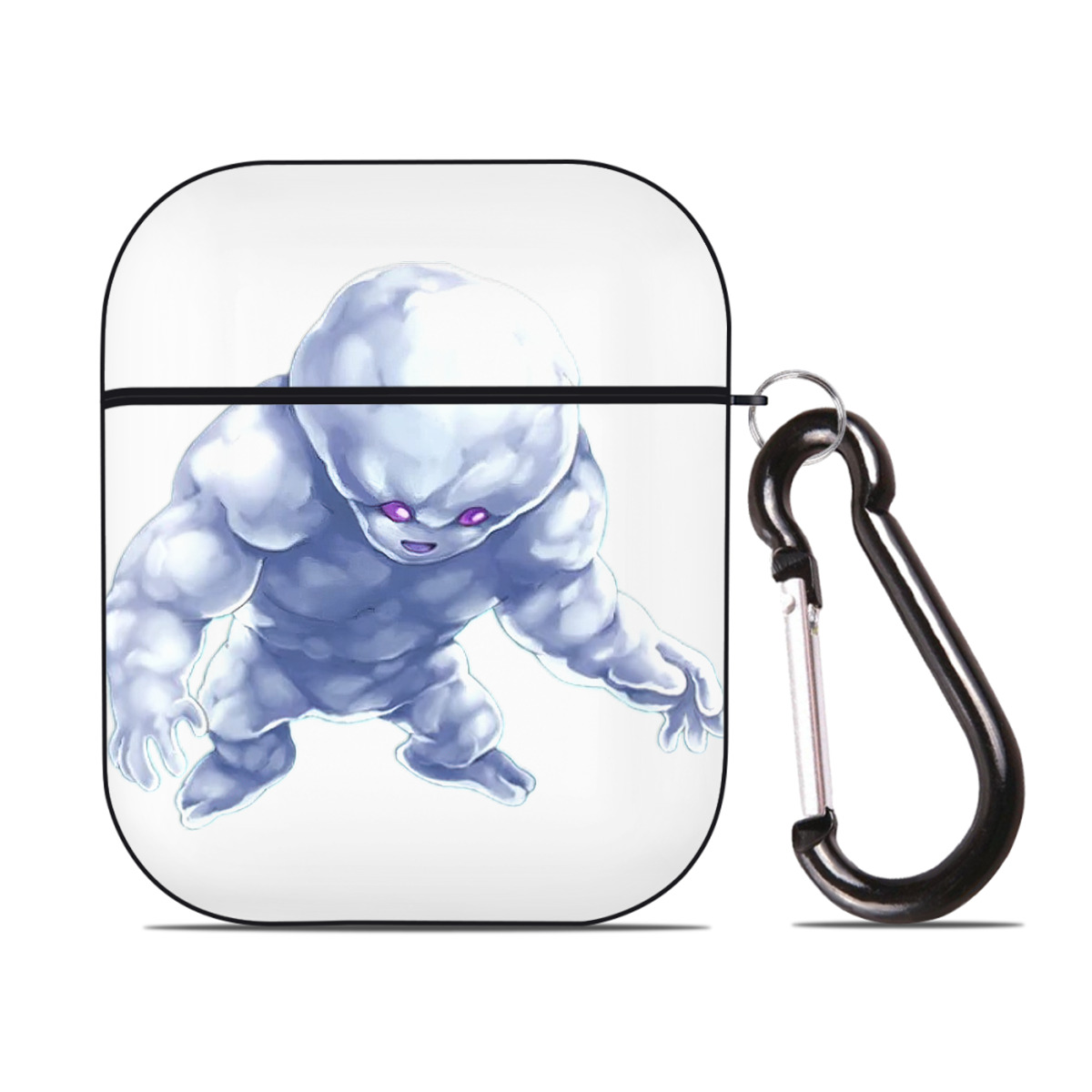 （画像用） 遊☆戯☆王 Yu-Gi-Oh! AirPods 第2世代保護ケース ハードシェル ブラック 耐衝撃・防指紋・カラビナ付き