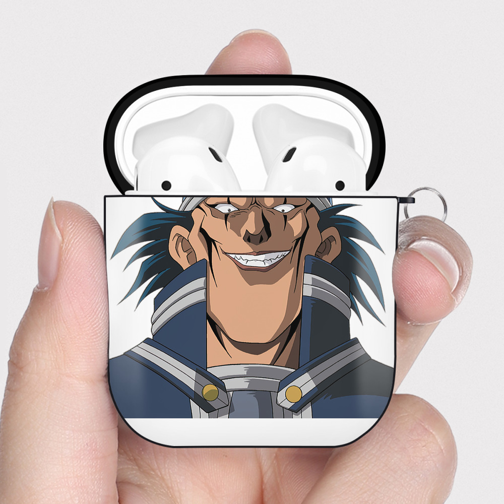 （画像用） 遊☆戯☆王 Yu-Gi-Oh! AirPods 第2世代保護ケース ハードシェル ブラック 耐衝撃・防指紋・カラビナ付き