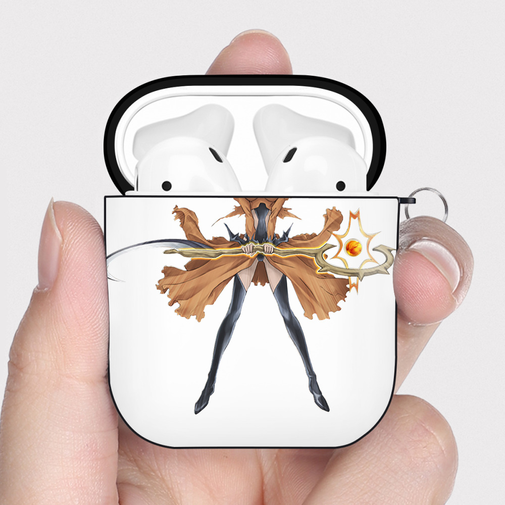 （画像用） 遊☆戯☆王 Yu-Gi-Oh! AirPods 第2世代保護ケース ハードシェル ブラック 耐衝撃・防指紋・カラビナ付き