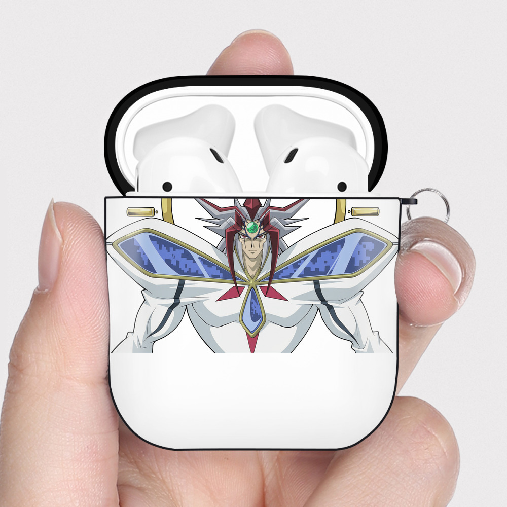 （画像用） 遊☆戯☆王 Yu-Gi-Oh! AirPods 第2世代保護ケース ハードシェル ブラック 耐衝撃・防指紋・カラビナ付き