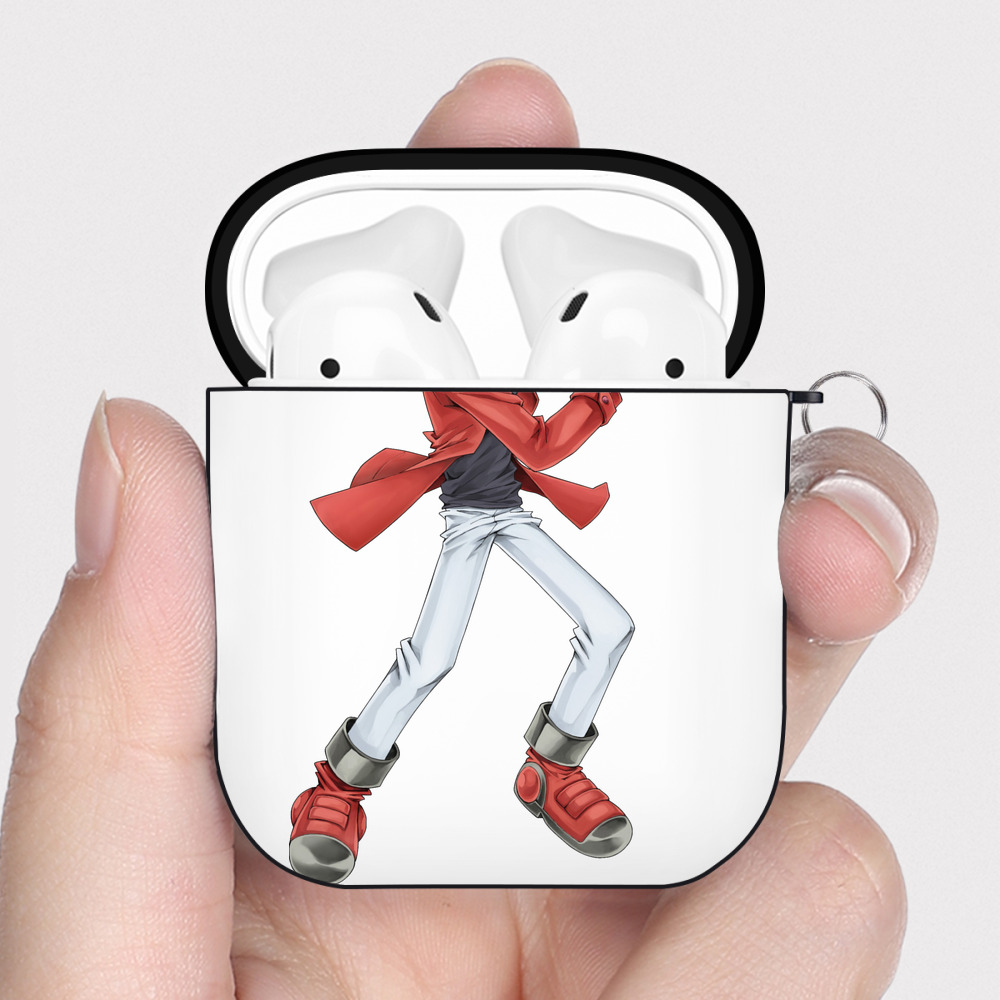 （画像用） 遊☆戯☆王 Yu-Gi-Oh! AirPods 第2世代保護ケース ハードシェル ブラック 耐衝撃・防指紋・カラビナ付き