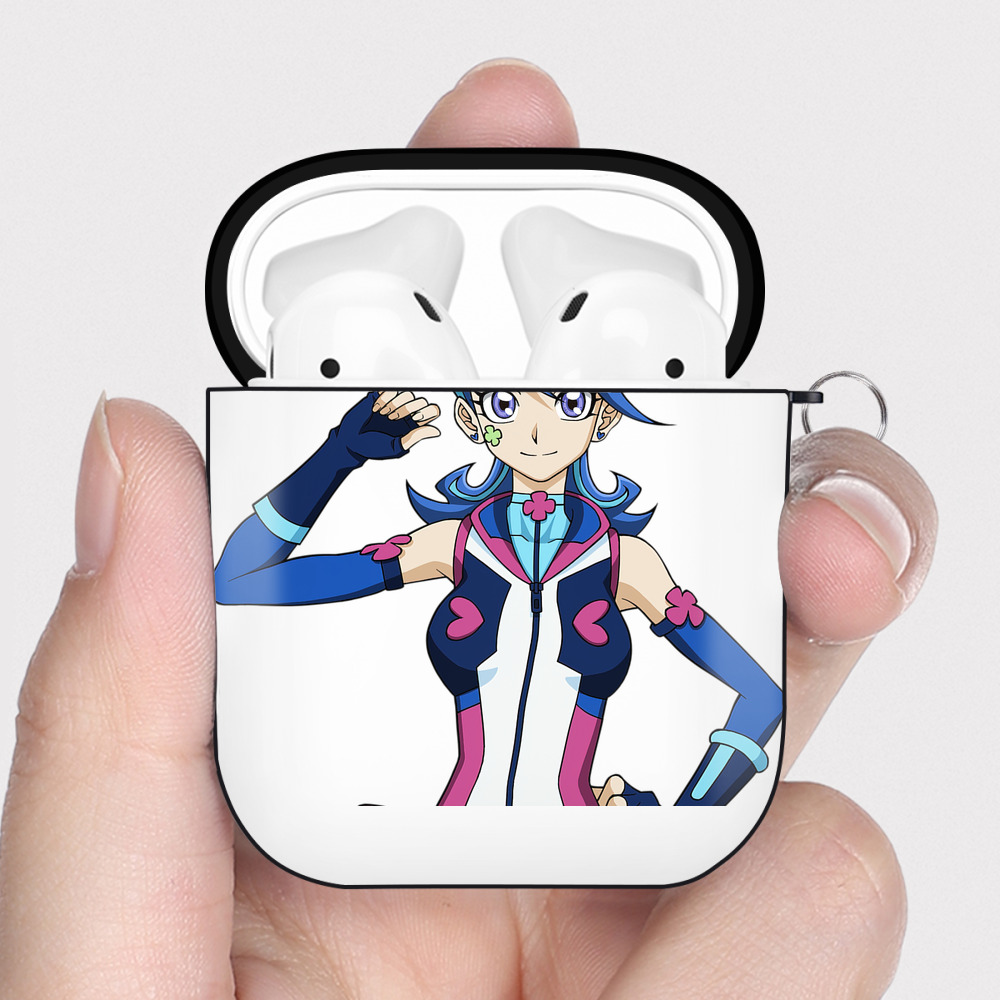 （画像用） 遊☆戯☆王 Yu-Gi-Oh! AirPods 第2世代保護ケース ハードシェル ブラック 耐衝撃・防指紋・カラビナ付き