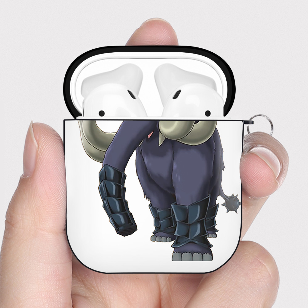 （画像用） 遊☆戯☆王 Yu-Gi-Oh! AirPods 第2世代保護ケース ハードシェル ブラック 耐衝撃・防指紋・カラビナ付き