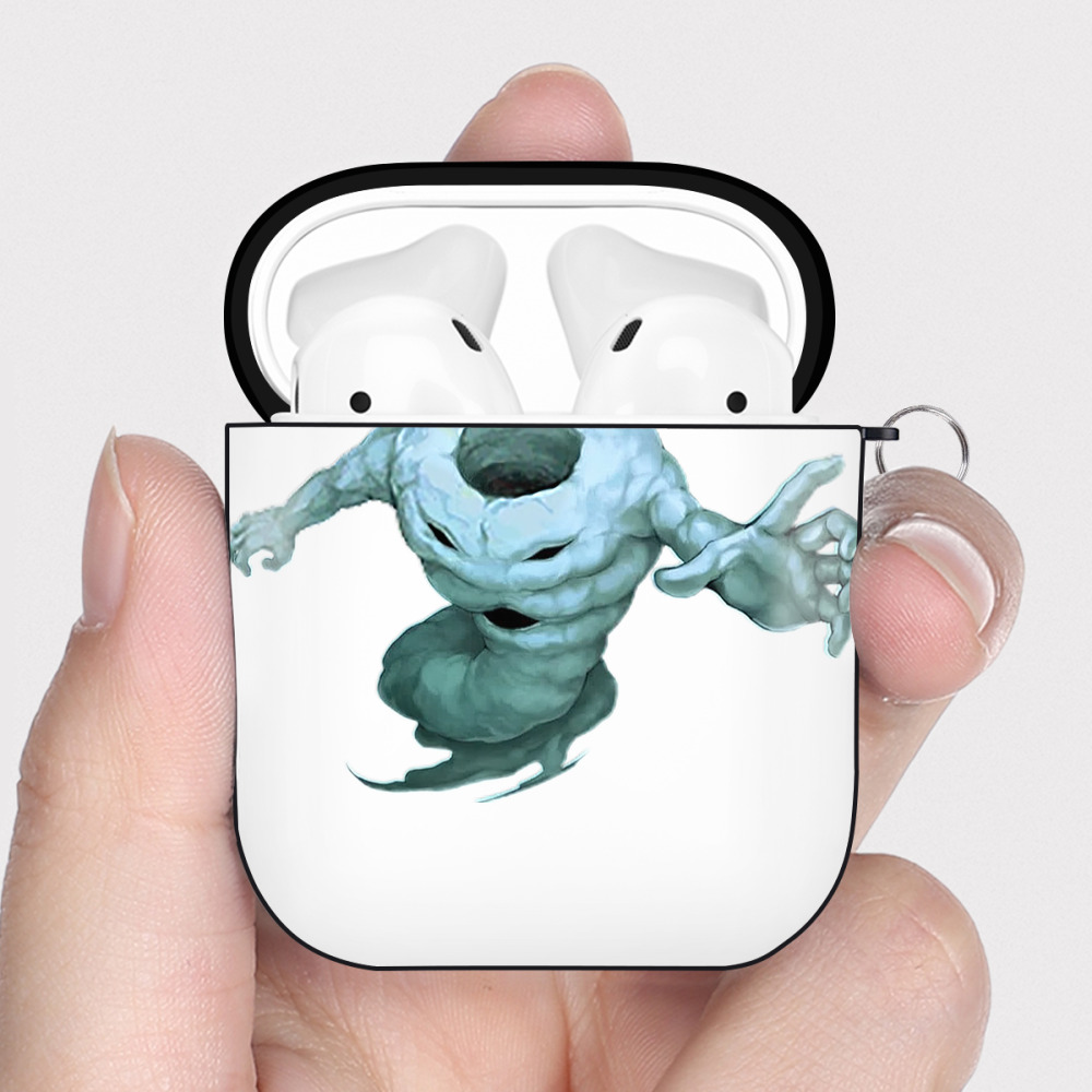 （画像用） 遊☆戯☆王 Yu-Gi-Oh! AirPods 第2世代保護ケース ハードシェル ブラック 耐衝撃・防指紋・カラビナ付き