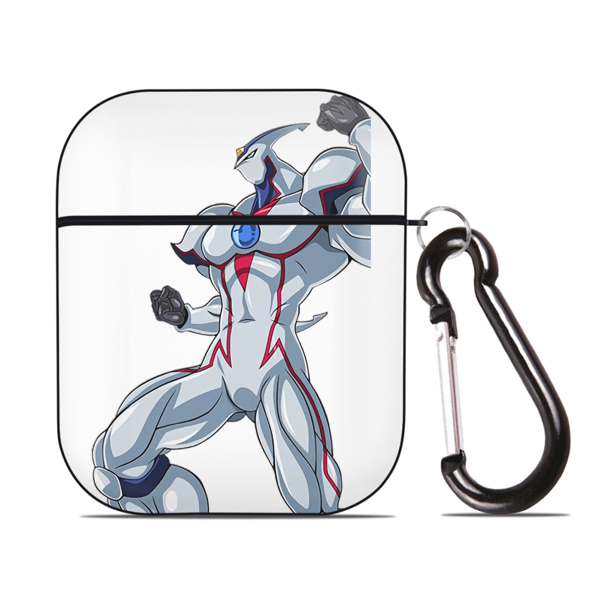 （画像用） 遊☆戯☆王 Yu-Gi-Oh! AirPods 第2世代保護ケース ハードシェル ブラック 耐衝撃・防指紋・カラビナ付き