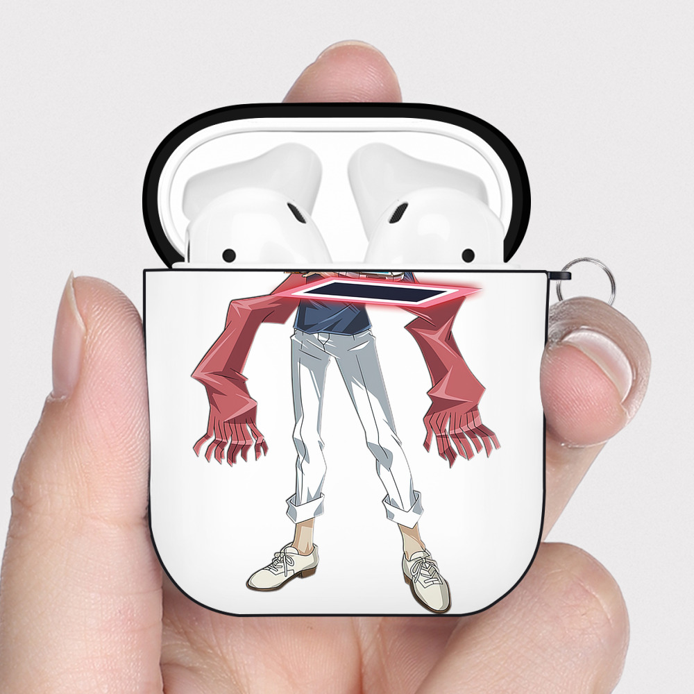 （画像用） 遊☆戯☆王 Yu-Gi-Oh! AirPods 第2世代保護ケース ハードシェル ブラック 耐衝撃・防指紋・カラビナ付き