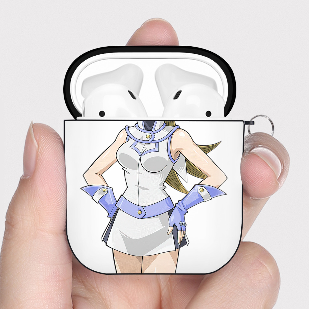 （画像用） 遊☆戯☆王 Yu-Gi-Oh! AirPods 第2世代保護ケース ハードシェル ブラック 耐衝撃・防指紋・カラビナ付き