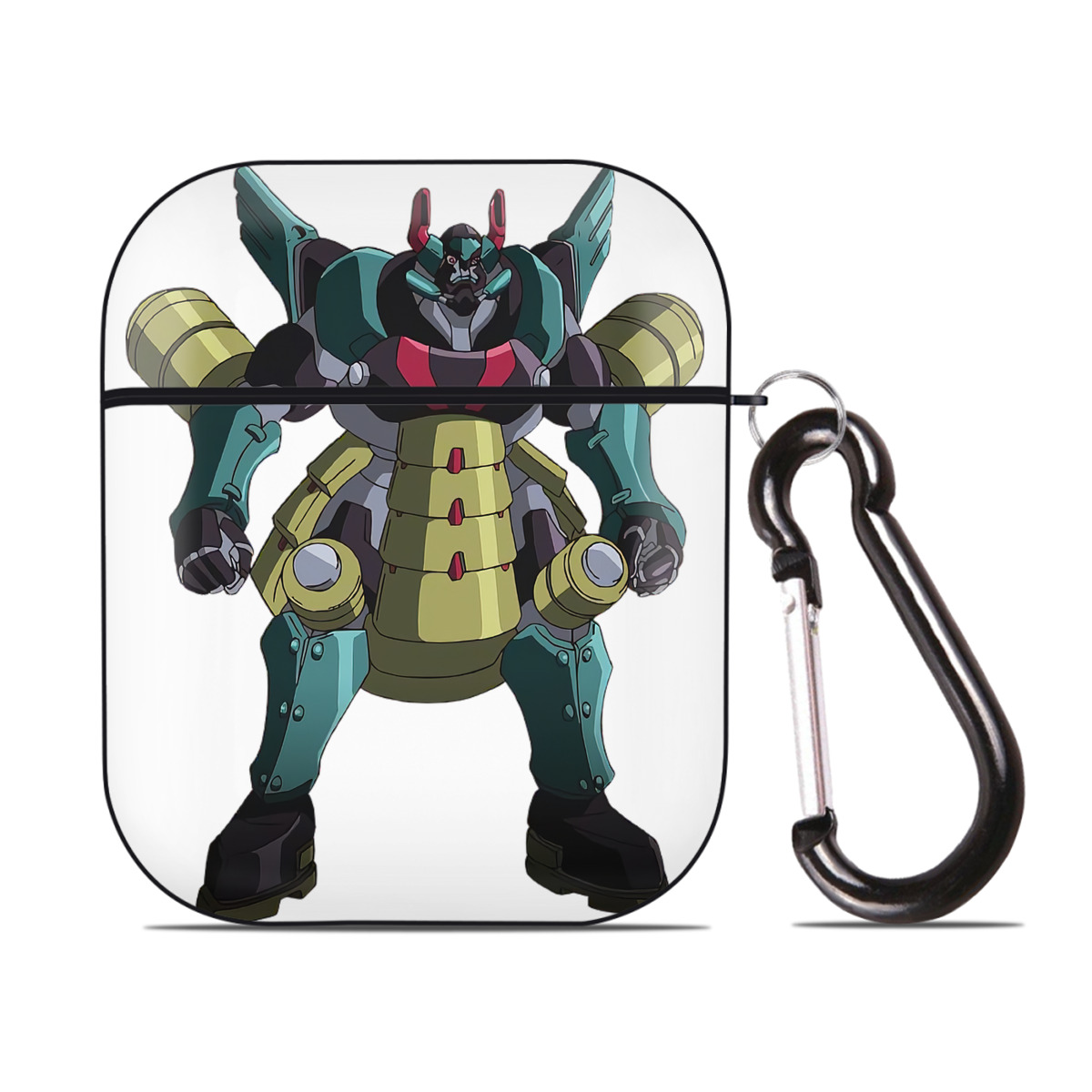 （画像用） 遊☆戯☆王 Yu-Gi-Oh! AirPods 第2世代保護ケース ハードシェル ブラック 耐衝撃・防指紋・カラビナ付き