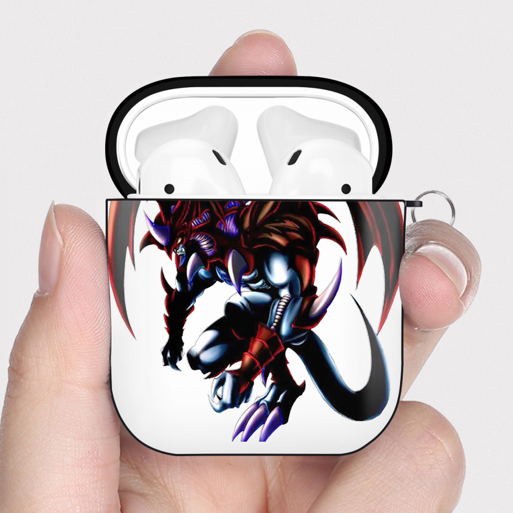 （画像用） 遊☆戯☆王 Yu-Gi-Oh! AirPods 第2世代保護ケース ハードシェル ブラック 耐衝撃・防指紋・カラビナ付き