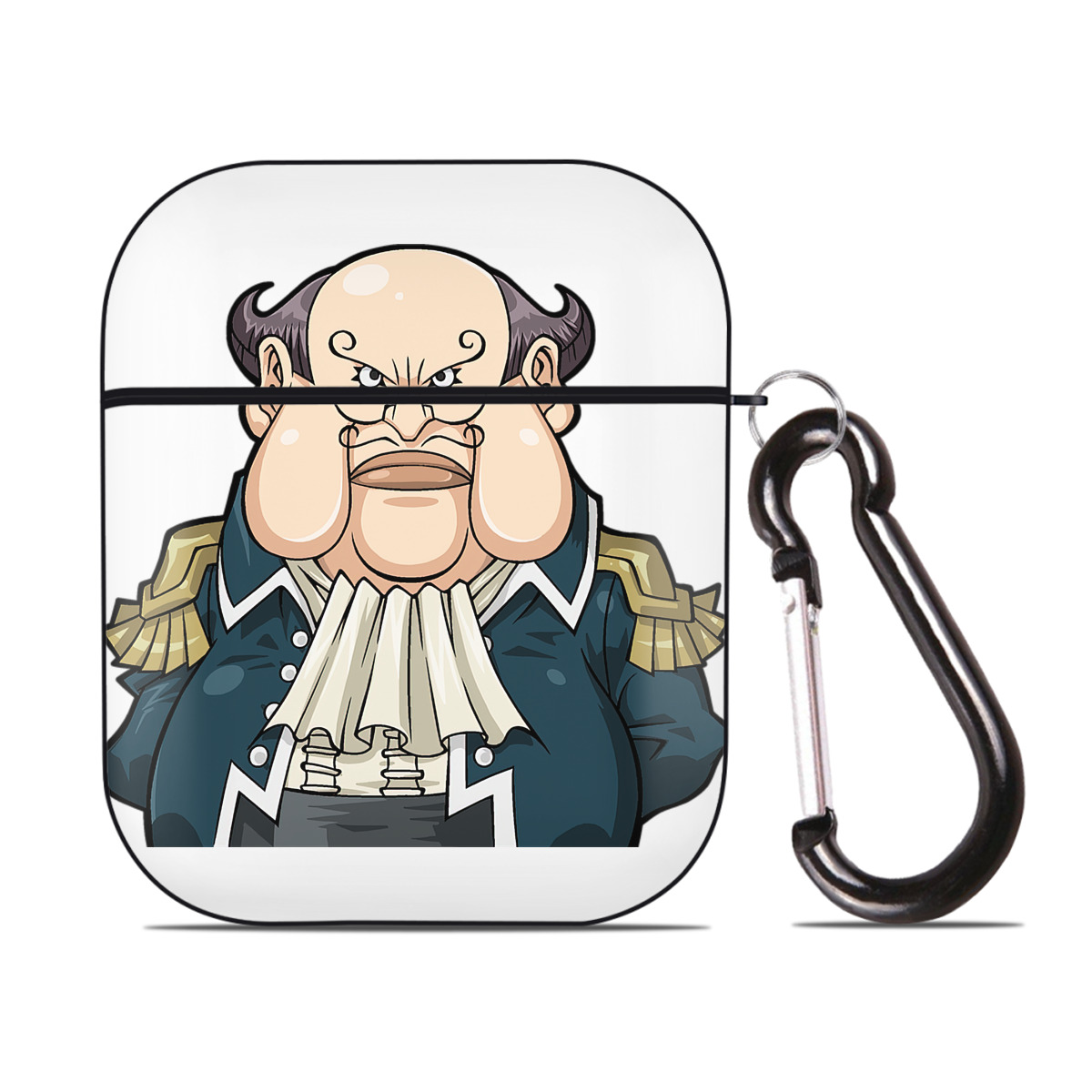 （画像用） 遊☆戯☆王 Yu-Gi-Oh! AirPods 第2世代保護ケース ハードシェル ブラック 耐衝撃・防指紋・カラビナ付き