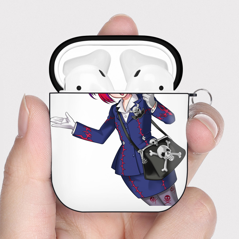 （画像用） 遊☆戯☆王 Yu-Gi-Oh! AirPods 第2世代保護ケース ハードシェル ブラック 耐衝撃・防指紋・カラビナ付き