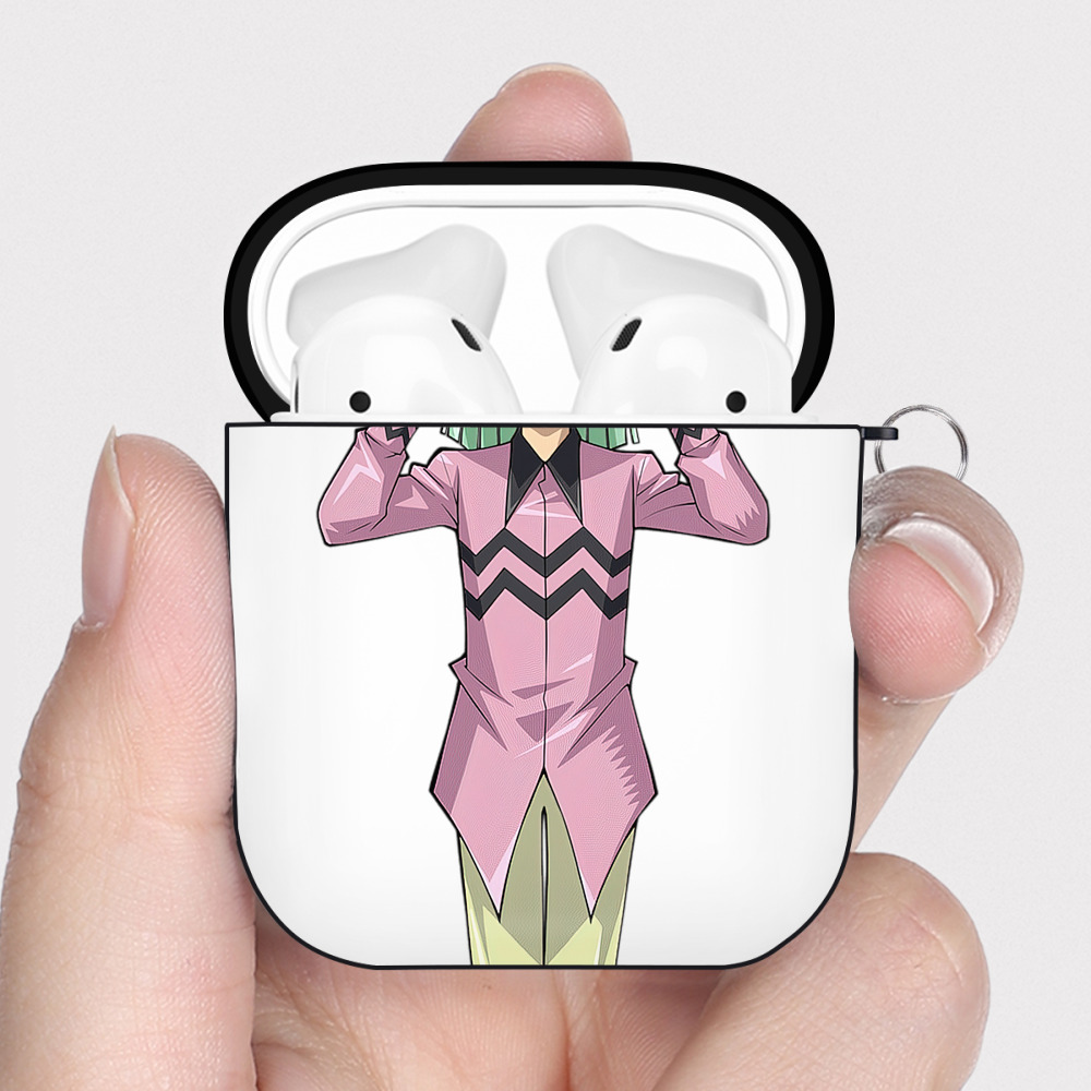 （画像用） 遊☆戯☆王 Yu-Gi-Oh! AirPods 第2世代保護ケース ハードシェル ブラック 耐衝撃・防指紋・カラビナ付き