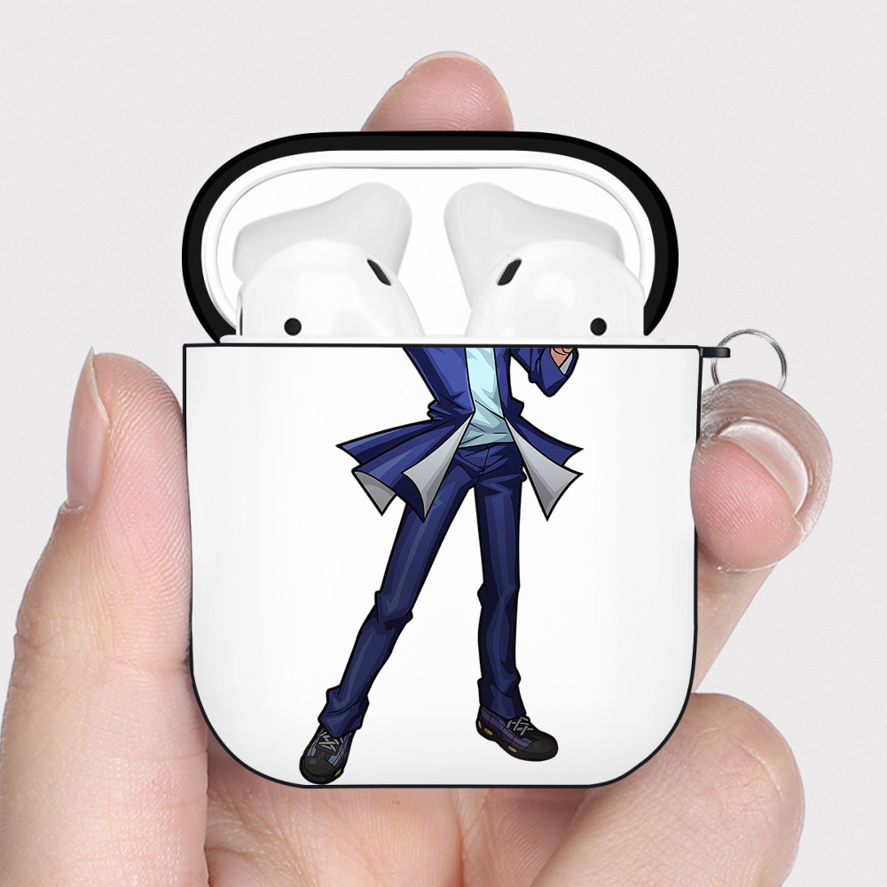 （画像用） 遊☆戯☆王 Yu-Gi-Oh! AirPods 第2世代保護ケース ハードシェル ブラック 耐衝撃・防指紋・カラビナ付き
