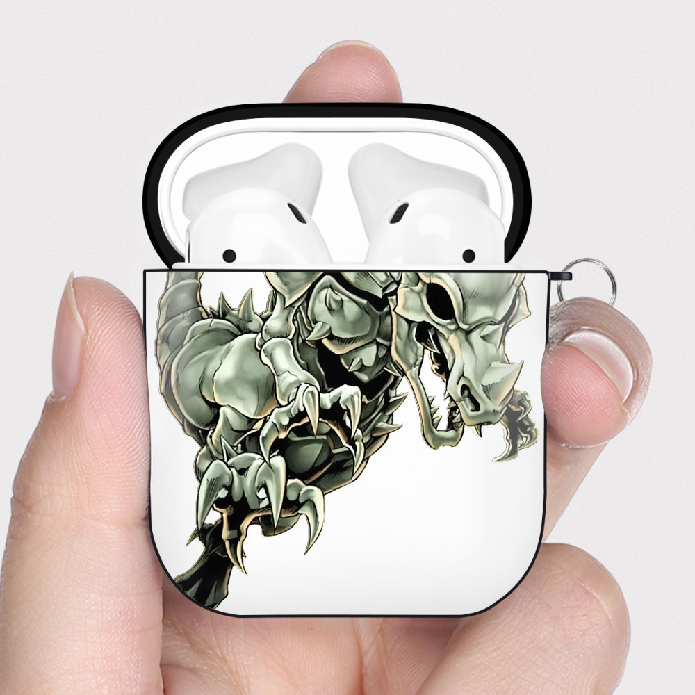 （画像用） 遊☆戯☆王 Yu-Gi-Oh! AirPods 第2世代保護ケース ハードシェル ブラック 耐衝撃・防指紋・カラビナ付き