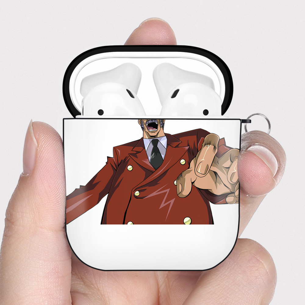 （画像用） 遊☆戯☆王 Yu-Gi-Oh! AirPods 第2世代保護ケース ハードシェル ブラック 耐衝撃・防指紋・カラビナ付き