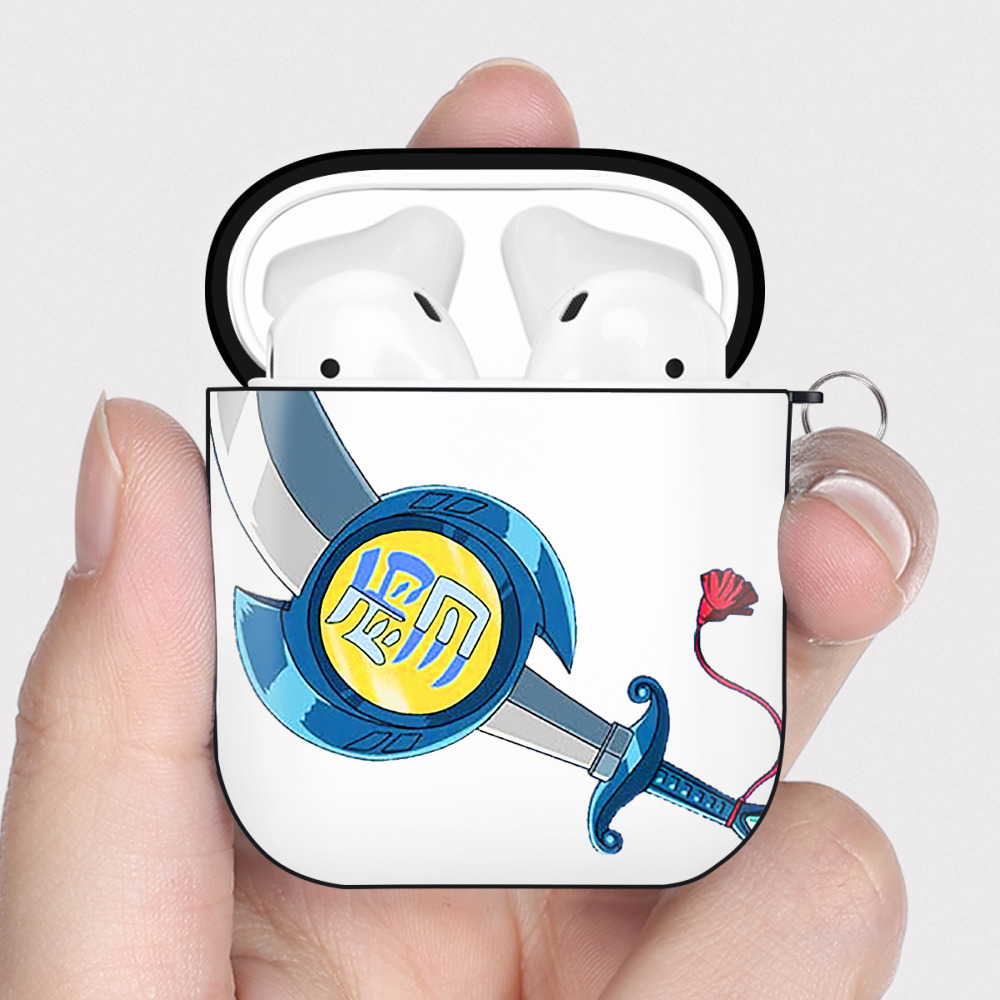 （画像用） 遊☆戯☆王 Yu-Gi-Oh! AirPods 第2世代保護ケース ハードシェル ブラック 耐衝撃・防指紋・カラビナ付き