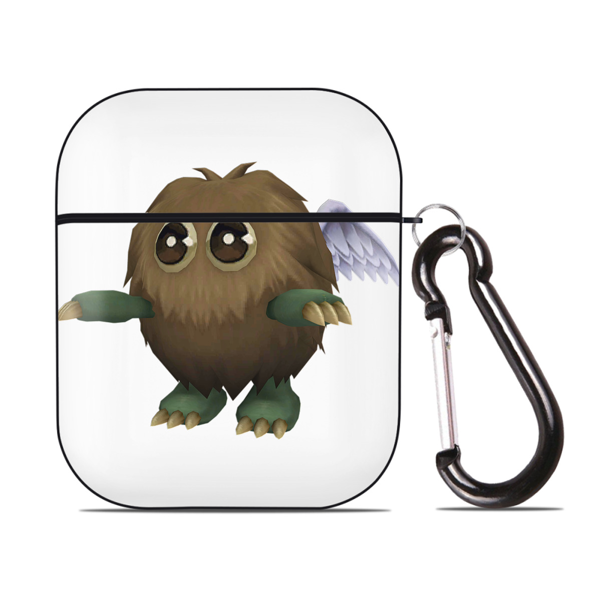 （画像用） 遊☆戯☆王 Yu-Gi-Oh! AirPods 第2世代保護ケース ハードシェル ブラック 耐衝撃・防指紋・カラビナ付き