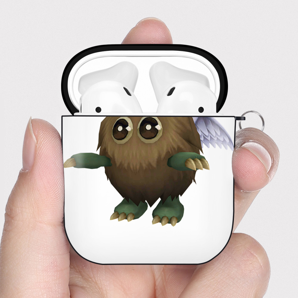 （画像用） 遊☆戯☆王 Yu-Gi-Oh! AirPods 第2世代保護ケース ハードシェル ブラック 耐衝撃・防指紋・カラビナ付き