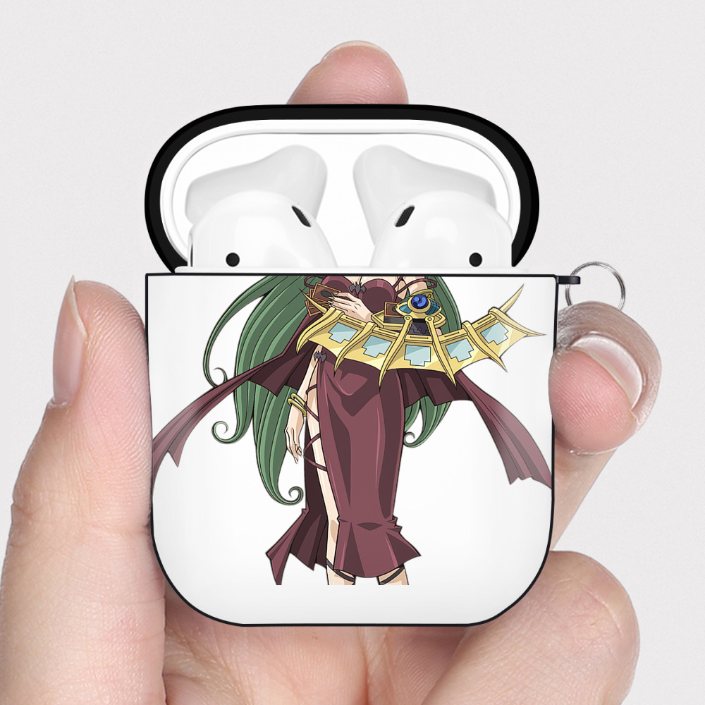 （画像用） 遊☆戯☆王 Yu-Gi-Oh! AirPods 第2世代保護ケース ハードシェル ブラック 耐衝撃・防指紋・カラビナ付き