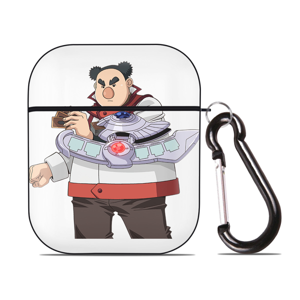 （画像用） 遊☆戯☆王 Yu-Gi-Oh! AirPods 第2世代保護ケース ハードシェル ブラック 耐衝撃・防指紋・カラビナ付き