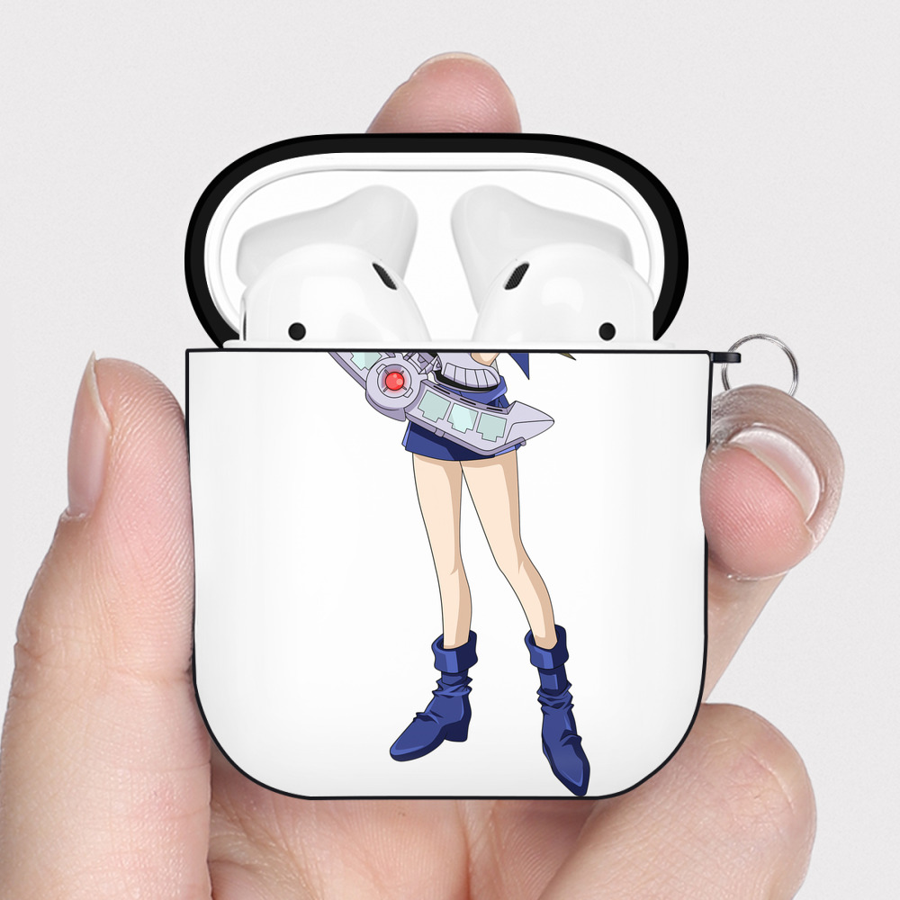 （画像用） 遊☆戯☆王 Yu-Gi-Oh! AirPods 第2世代保護ケース ハードシェル ブラック 耐衝撃・防指紋・カラビナ付き