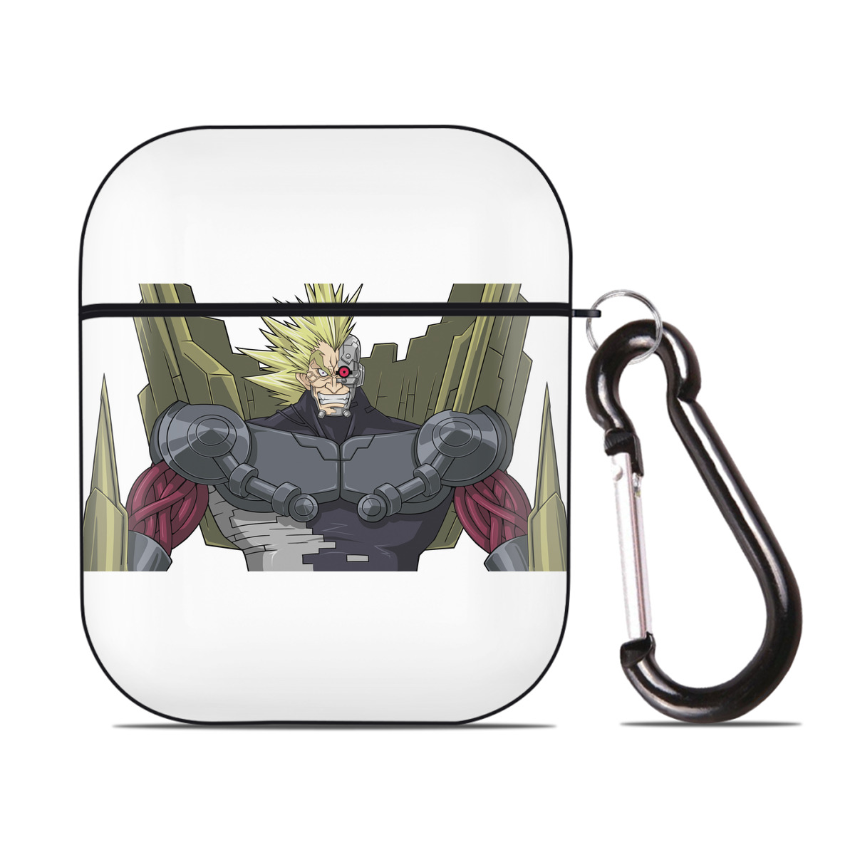 （画像用） 遊☆戯☆王 Yu-Gi-Oh! AirPods 第2世代保護ケース ハードシェル ブラック 耐衝撃・防指紋・カラビナ付き