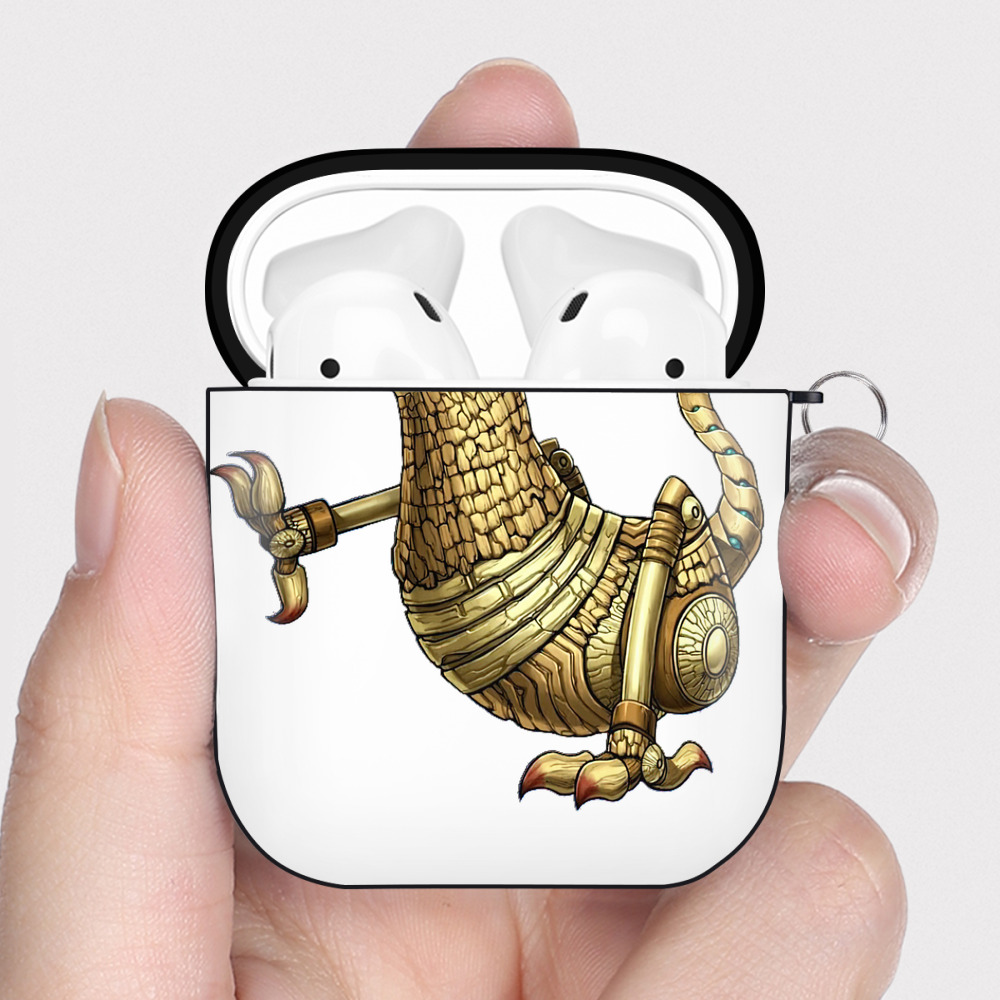 （画像用） 遊☆戯☆王 Yu-Gi-Oh! AirPods 第2世代保護ケース ハードシェル ブラック 耐衝撃・防指紋・カラビナ付き