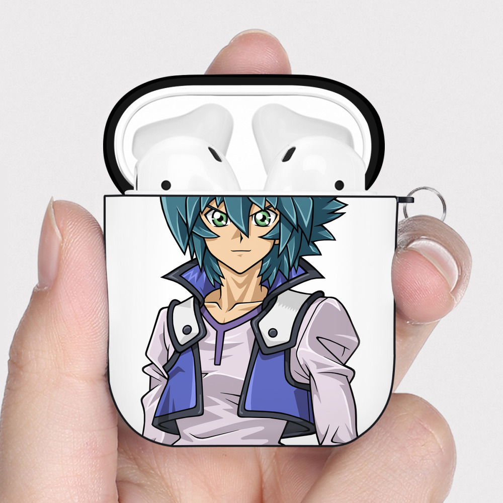 （画像用） 遊☆戯☆王 Yu-Gi-Oh! AirPods 第2世代保護ケース ハードシェル ブラック 耐衝撃・防指紋・カラビナ付き