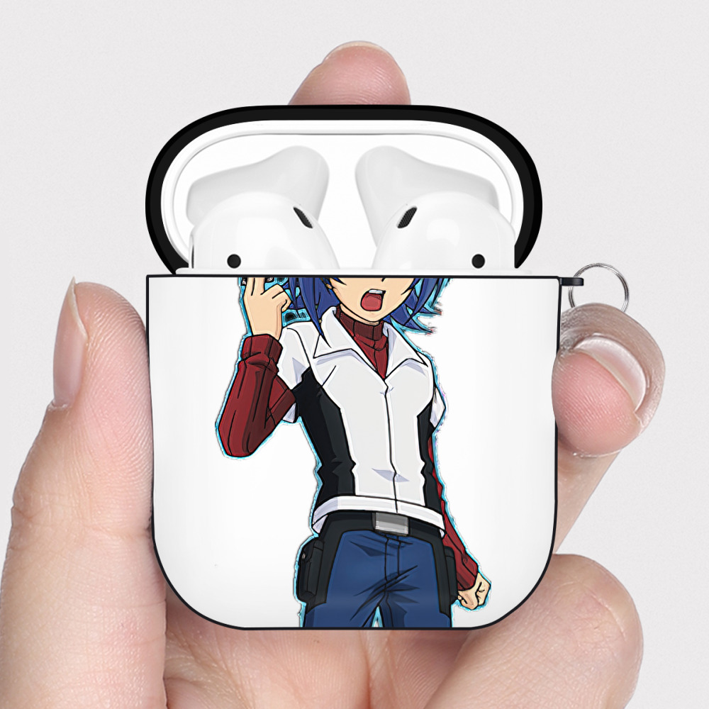 （画像用） 遊☆戯☆王 Yu-Gi-Oh! AirPods 第2世代保護ケース ハードシェル ブラック 耐衝撃・防指紋・カラビナ付き