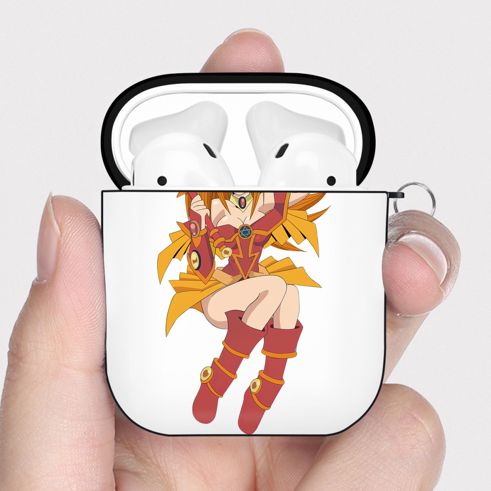 （画像用） 遊☆戯☆王 Yu-Gi-Oh! AirPods 第2世代保護ケース ハードシェル ブラック 耐衝撃・防指紋・カラビナ付き