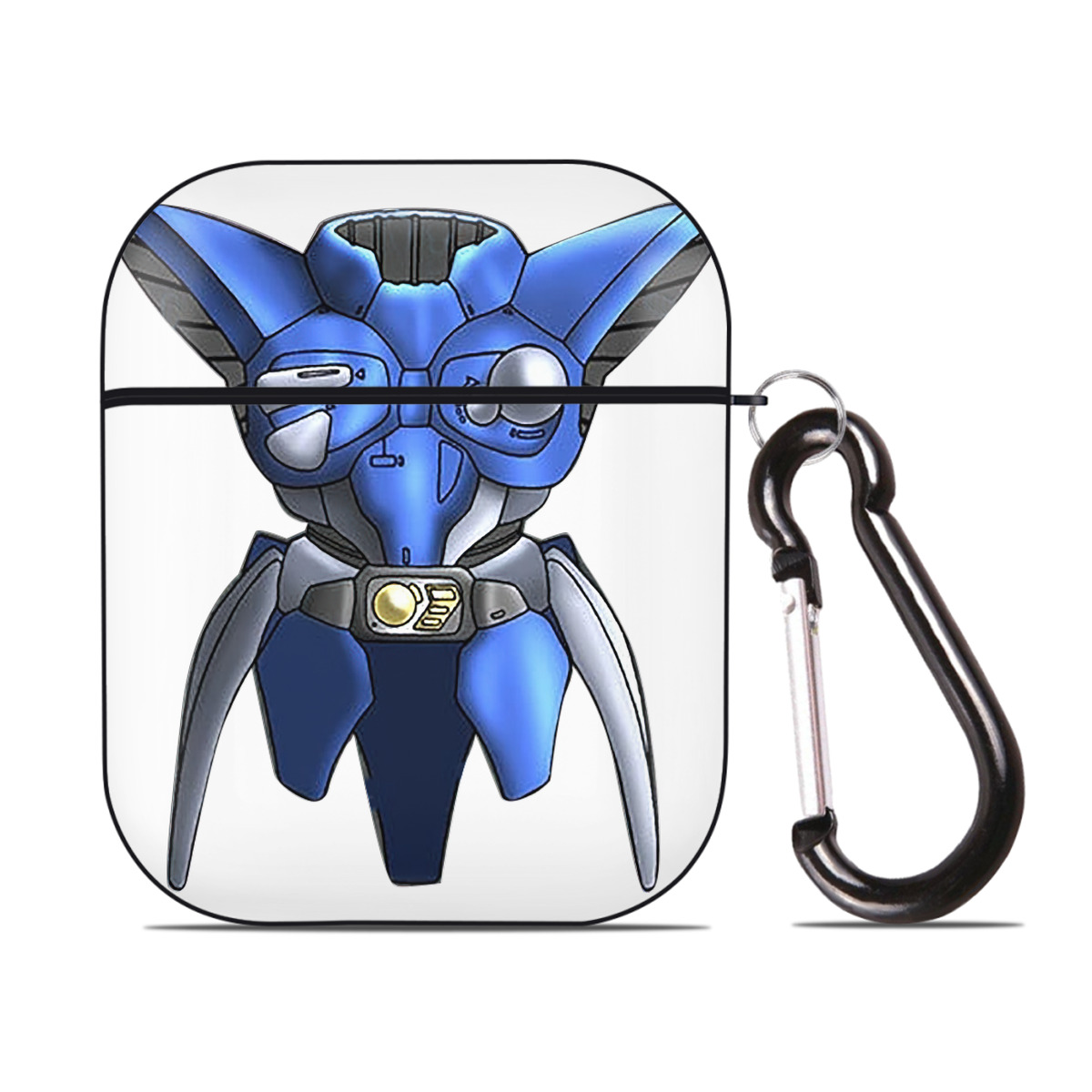 （画像用） 遊☆戯☆王 Yu-Gi-Oh! AirPods 第2世代保護ケース ハードシェル ブラック 耐衝撃・防指紋・カラビナ付き