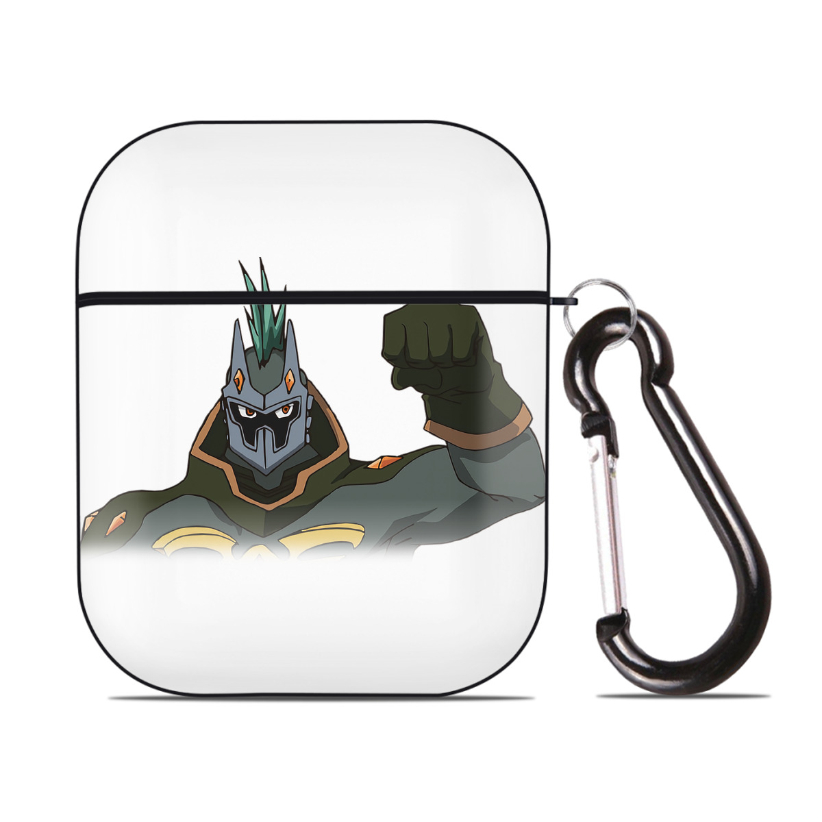 （画像用） 遊☆戯☆王 Yu-Gi-Oh! AirPods 第2世代保護ケース ハードシェル ブラック 耐衝撃・防指紋・カラビナ付き