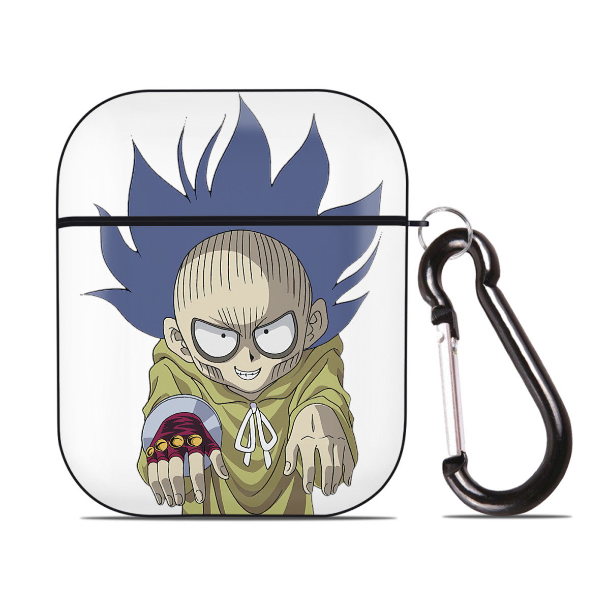 （画像用） 遊☆戯☆王 Yu-Gi-Oh! AirPods 第2世代保護ケース ハードシェル ブラック 耐衝撃・防指紋・カラビナ付き