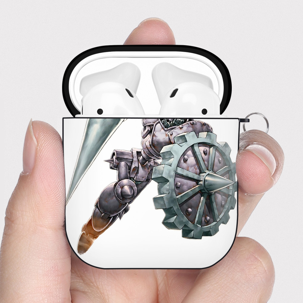 （画像用） 遊☆戯☆王 Yu-Gi-Oh! AirPods 第2世代保護ケース ハードシェル ブラック 耐衝撃・防指紋・カラビナ付き