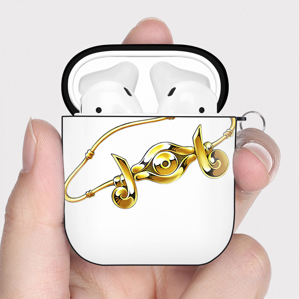 （画像用） 遊☆戯☆王 Yu-Gi-Oh! AirPods 第2世代保護ケース ハードシェル ブラック 耐衝撃・防指紋・カラビナ付き