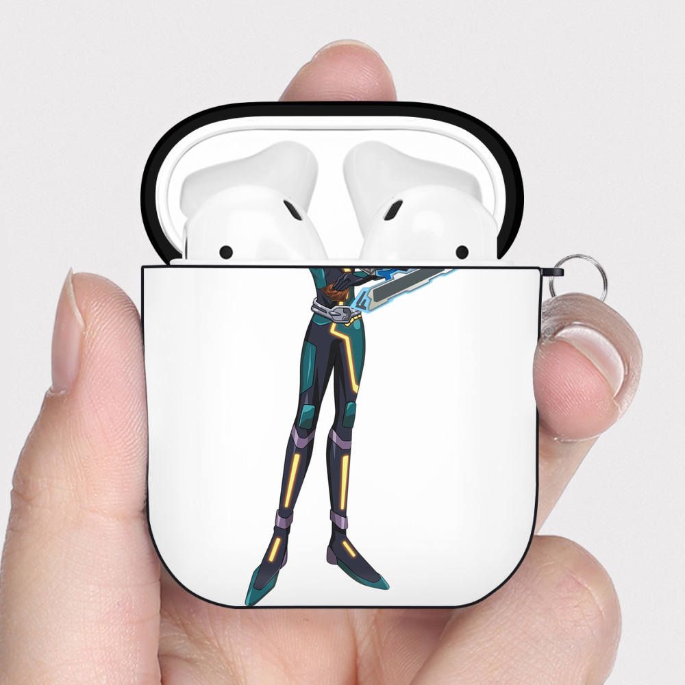 （画像用） 遊☆戯☆王 Yu-Gi-Oh! AirPods 第2世代保護ケース ハードシェル ブラック 耐衝撃・防指紋・カラビナ付き
