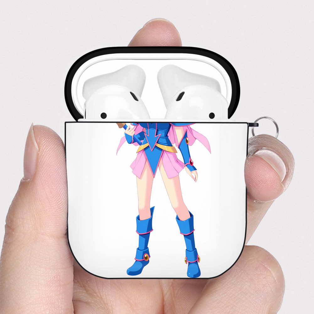 （画像用） 遊☆戯☆王 Yu-Gi-Oh! AirPods 第2世代保護ケース ハードシェル ブラック 耐衝撃・防指紋・カラビナ付き