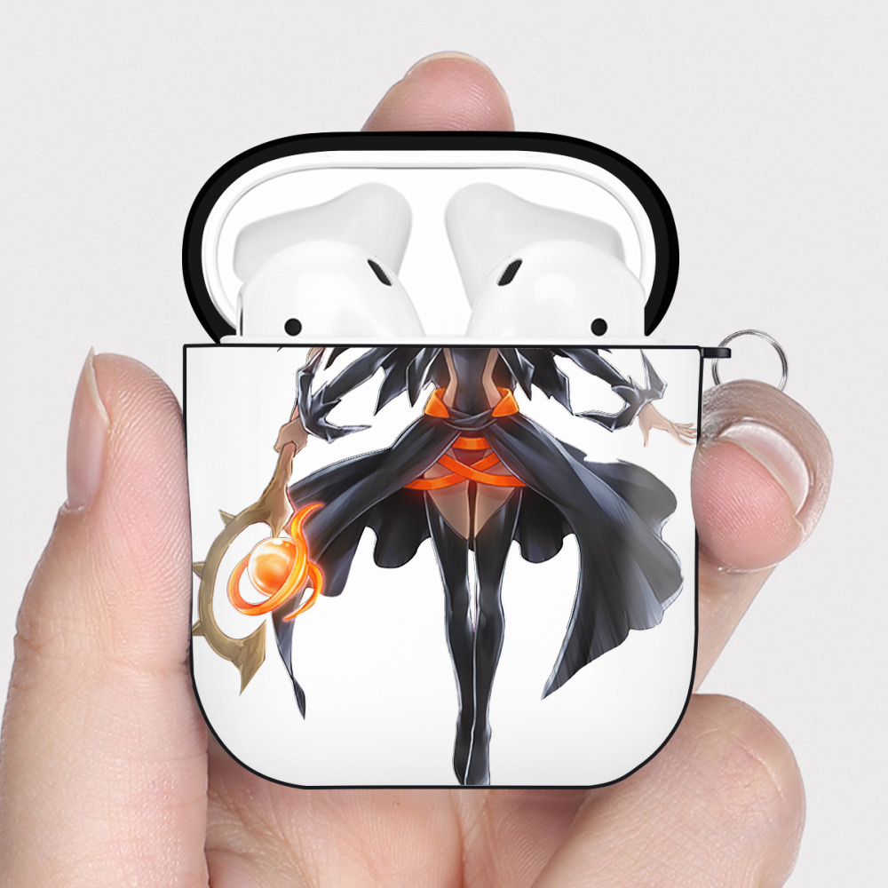 （画像用） 遊☆戯☆王 Yu-Gi-Oh! AirPods 第2世代保護ケース ハードシェル ブラック 耐衝撃・防指紋・カラビナ付き