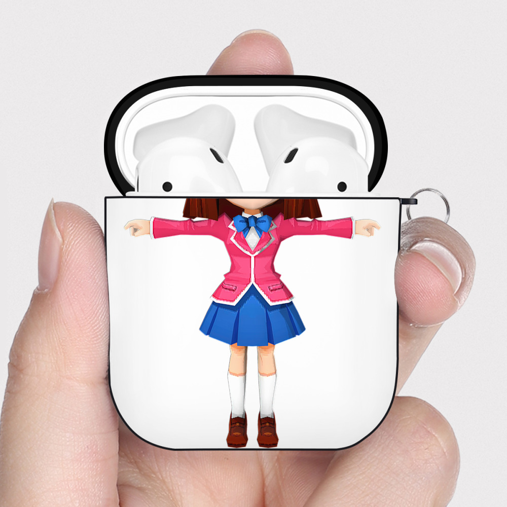 （画像用） 遊☆戯☆王 Yu-Gi-Oh! AirPods 第2世代保護ケース ハードシェル ブラック 耐衝撃・防指紋・カラビナ付き