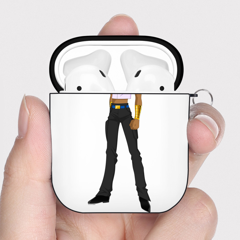 （画像用） 遊☆戯☆王 Yu-Gi-Oh! AirPods 第2世代保護ケース ハードシェル ブラック 耐衝撃・防指紋・カラビナ付き