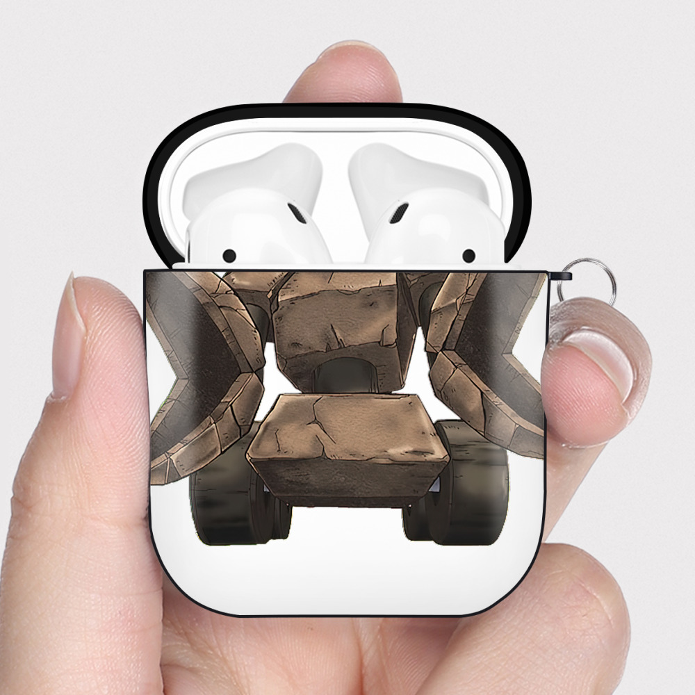 （画像用） 遊☆戯☆王 Yu-Gi-Oh! AirPods 第2世代保護ケース ハードシェル ブラック 耐衝撃・防指紋・カラビナ付き