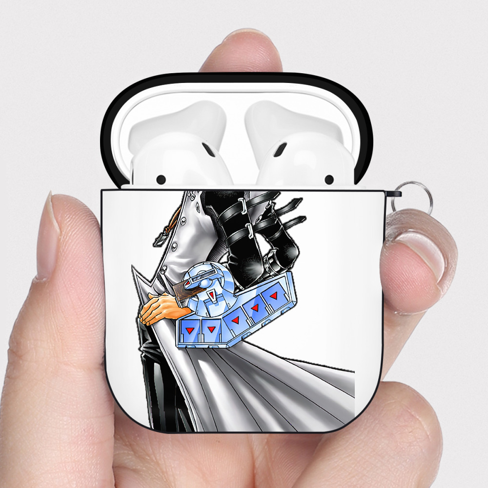 （画像用） 遊☆戯☆王 Yu-Gi-Oh! AirPods 第2世代保護ケース ハードシェル ブラック 耐衝撃・防指紋・カラビナ付き