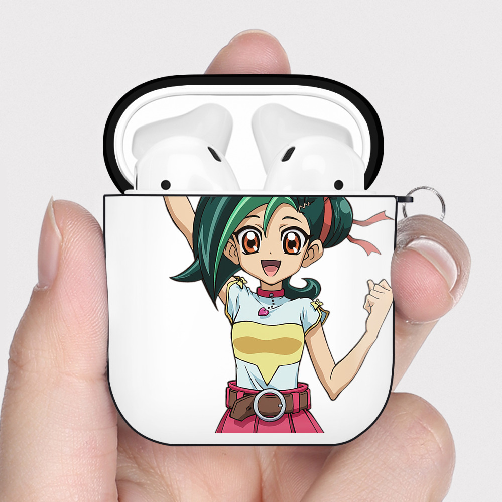 （画像用） 遊☆戯☆王 Yu-Gi-Oh! AirPods 第2世代保護ケース ハードシェル ブラック 耐衝撃・防指紋・カラビナ付き