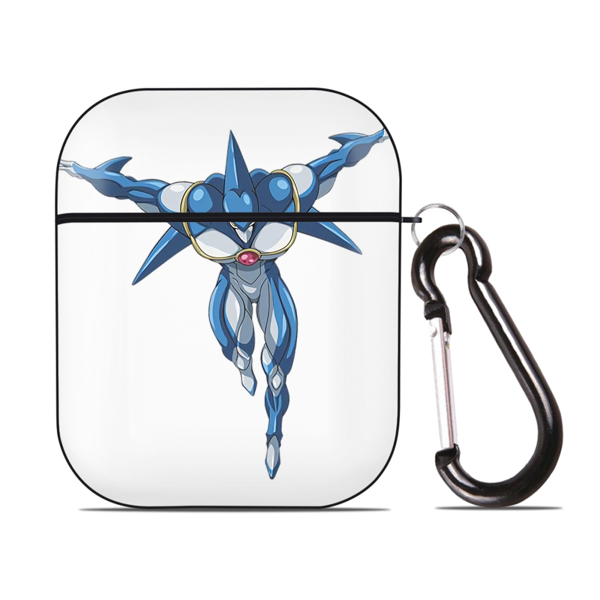 （画像用） 遊☆戯☆王 Yu-Gi-Oh! AirPods 第2世代保護ケース ハードシェル ブラック 耐衝撃・防指紋・カラビナ付き